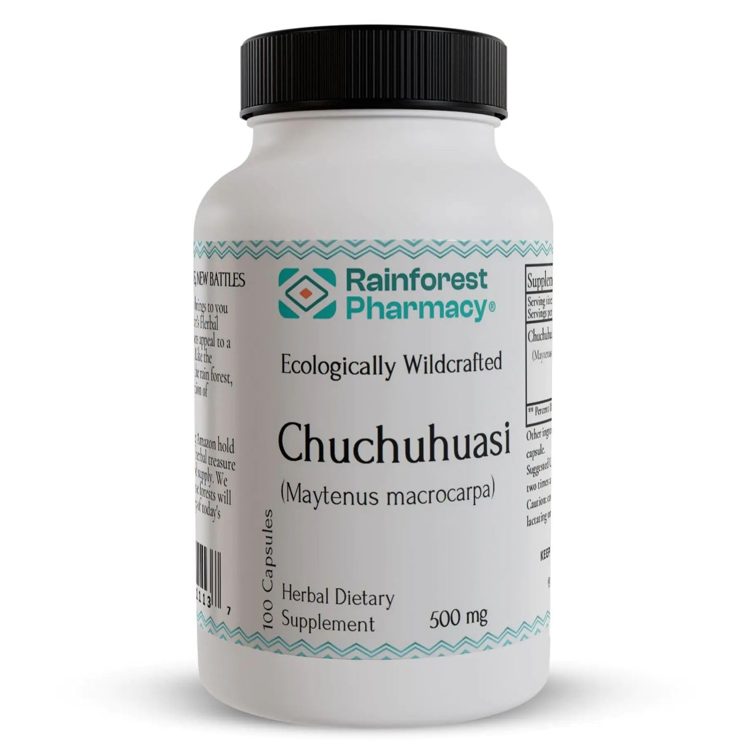 Rainforest Pharmacy Chuchuhuasi Herbal Supplement – 100 Vegetable Capsules, 500mg, Non-GMO, Sustainable, Ecologically Wildcrafted Amazon Rainforest Chuchuhuasi Bark Rainforest Pharmacy Au supplements
