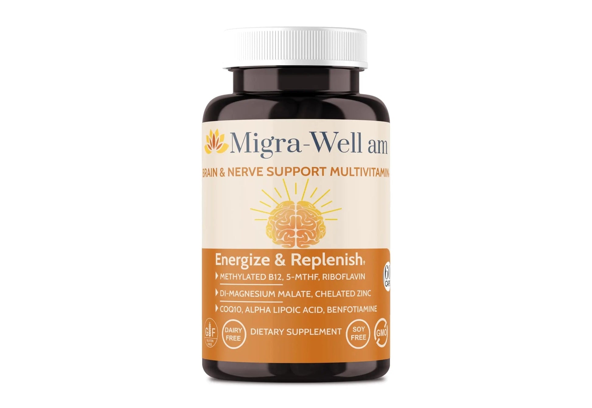 Wellkasa Migra-Well AM: Energizing Daily Methylated Multivitamin with Bioavailable Minerals & Antioxidants Supporting Brain Wellkasa Au supplements