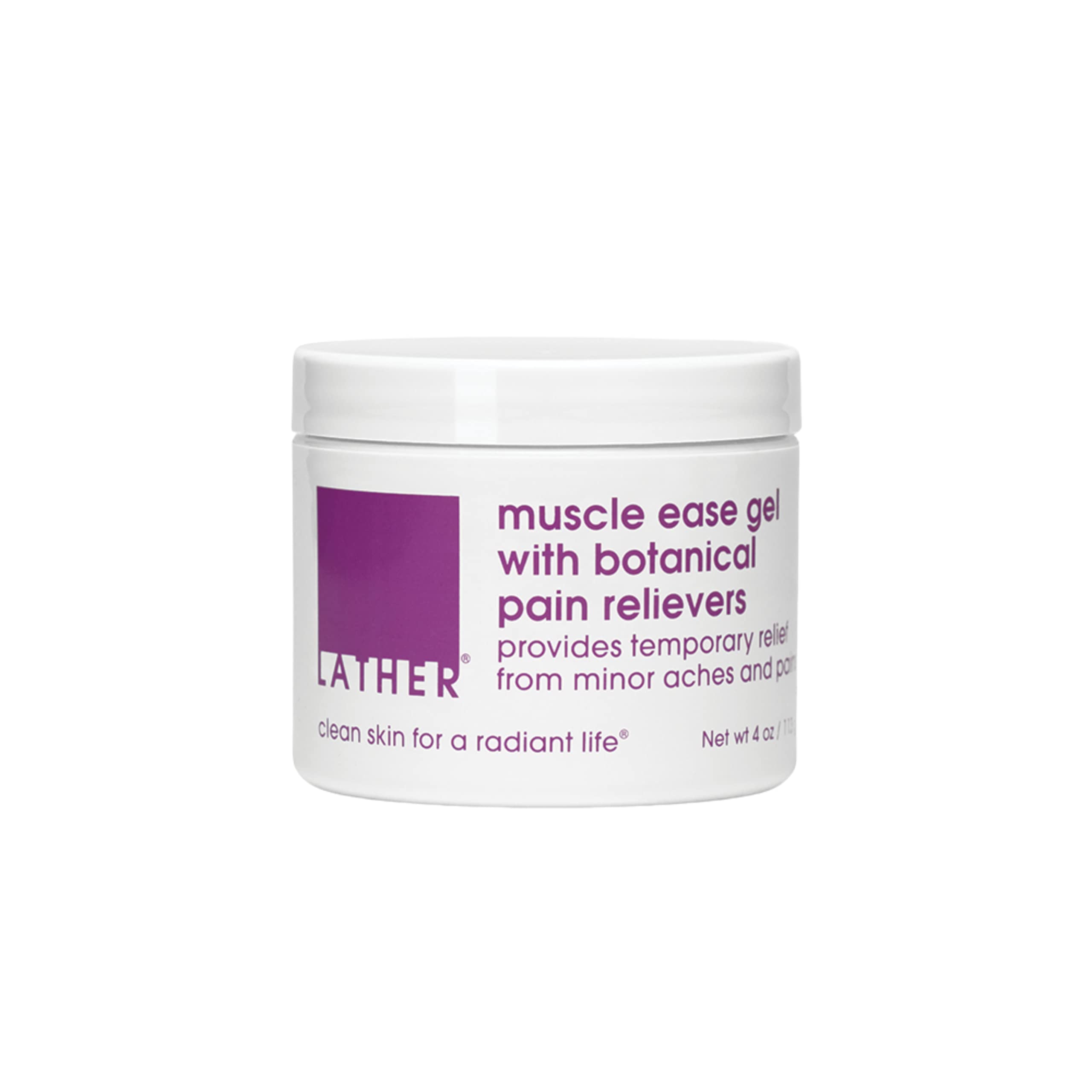 LATHER Muscle Pain Relief Gel - Muscle Therapy to Aid Muscle Soreness - Fast Acting Gel with Menthol Helps Ease Back Pain Relief, Neck Pain Relief, Knee Pain Relief, Lower Back Pain Relief - 4 Oz LATHER Au supplements