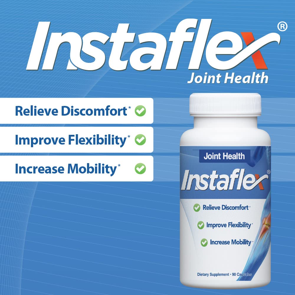 Instaflex Joint Support Supplement for Men and Women - Glucosamine, MSM, White Willow, Turmeric, Ginger, Cayenne, Hyaluronic Acid - 180 Capsules Instaflex Au supplements