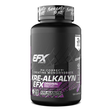 EFX Sports Kre-Alkalyn EFX | pH Correct Creatine Monohydrate Pill Supplement | Strength, Muscle Growth & Performance | 60 Servings, 120 Capsules EFX Sports Au supplements