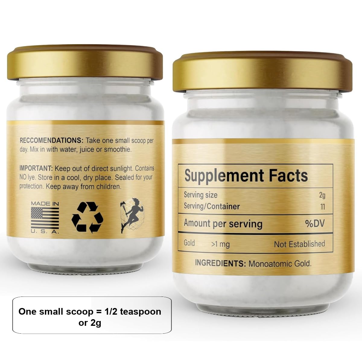 I Am Joy co. Pure Ormus White Gold Powder Monoatomic M-State 24k 99.99% | No Plastic, No Lye, No Dyes, No Fillers | 22 Grams I Am Joy co. Au supplements