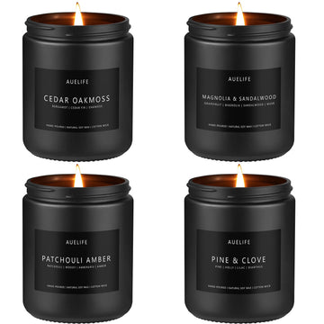Scented Candles Set | Men Candles Set, Candles for Men Scented Candles for Home - 4 Pack Candles Scents Auelife Au supplements