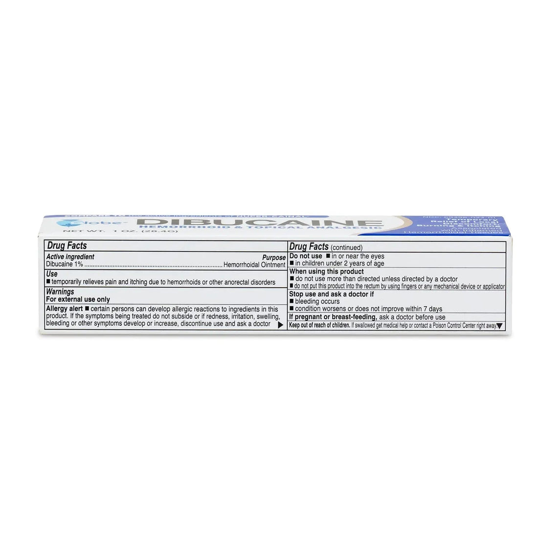 (3 Pack) Globe Dibucaine 1% Hemorrhoid Treatment Ointment - 1 Oz Rapid Numbing Relief, Hemorrhoid Treatment from Itch and Burn Globe Au supplements