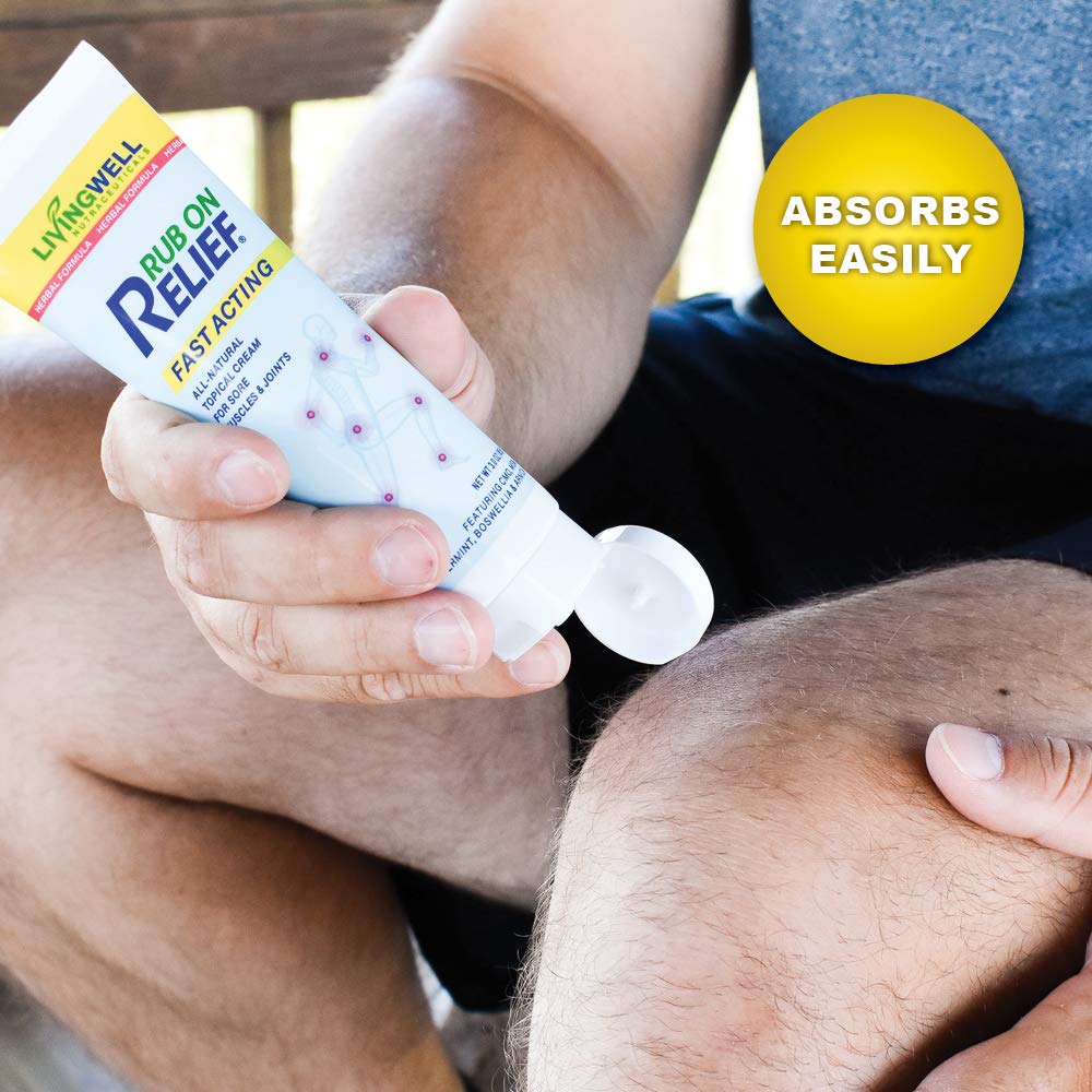 RUB ON RELIEF Fast Acting, Natural Joint and Ache Cream for Muscles, Neck, Back RUB ON RELIEF Au supplements