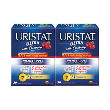 URISTAT Ultra UTI Pain Relief, Cranberry Flavored Coating, 30 Tablets (Pack of 2) URISTAT Au supplements