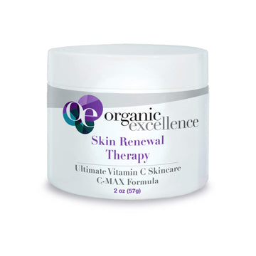 Organic Excellence Skin Renewal Therapy, Vitamin C Face & Neck Cream, Moisturizer to Stimulate Collagen Production and Increase Skin Cell Renewal, Organic Natural Non-Toxic Cruelty-Free 2 oz (57g) Organic Excellence Au supplements