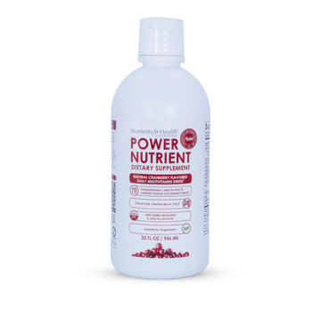 Rawleigh Power Nutrient: 32 fl oz for 1 Month - Cranberry Flavor, Daily Multivitamin Liquid Supplement for Men, Women with VIT. A - zinc & 70 Colloidal Trace Minerals, Vegetarian-Friendly, GMO Free Rawleigh Au supplements