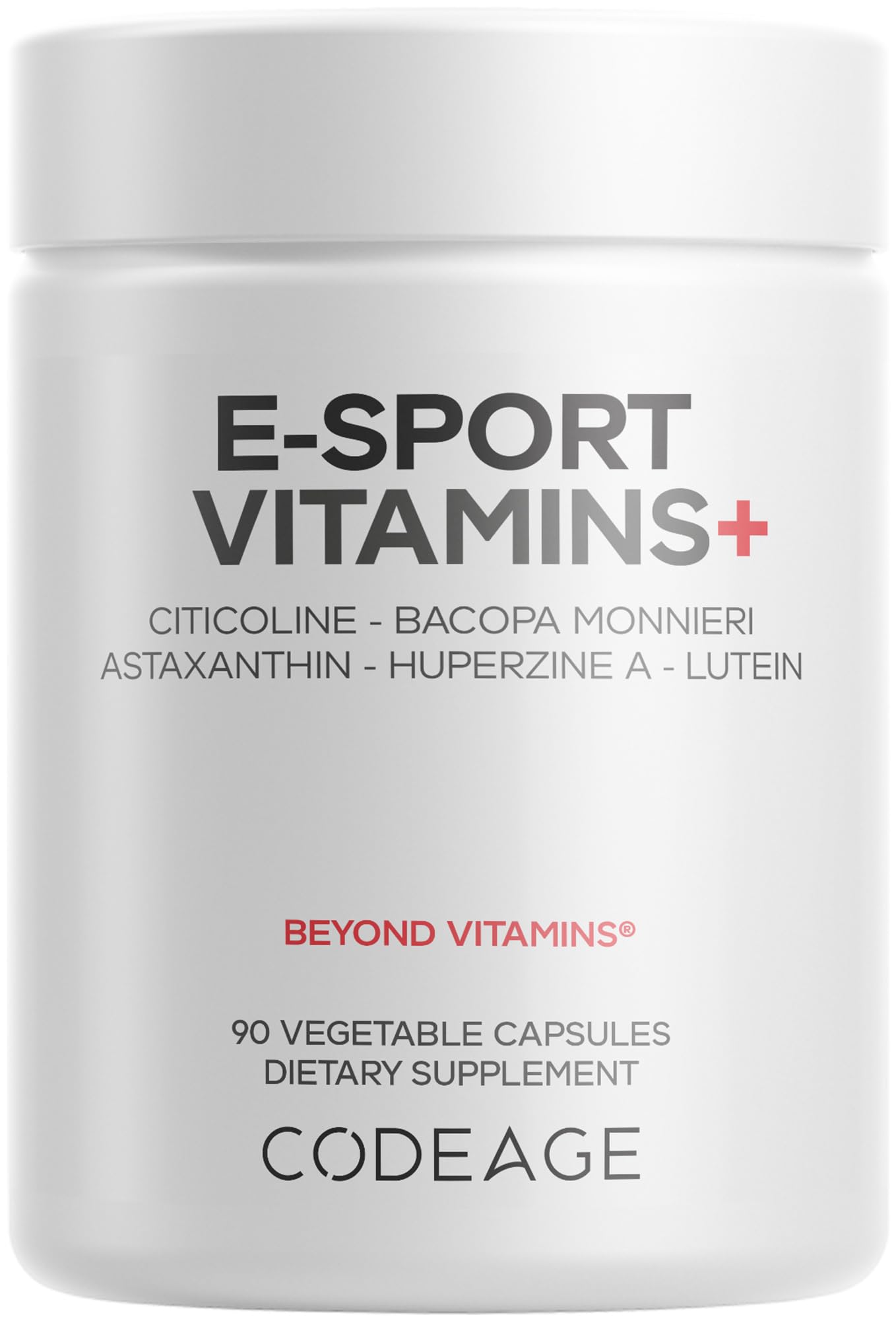 Codeage E-Sport Vitamins+ Citicoline Cognizin, Bacopa Monnieri Supplement, Multivitamins, Astaxanthin, L-Theanine, Ginkgo Biloba, Acetyl-L-Tyrosine, Huperzine A, Lutein, Esport Gaming - 90 Capsules Codeage Au supplements