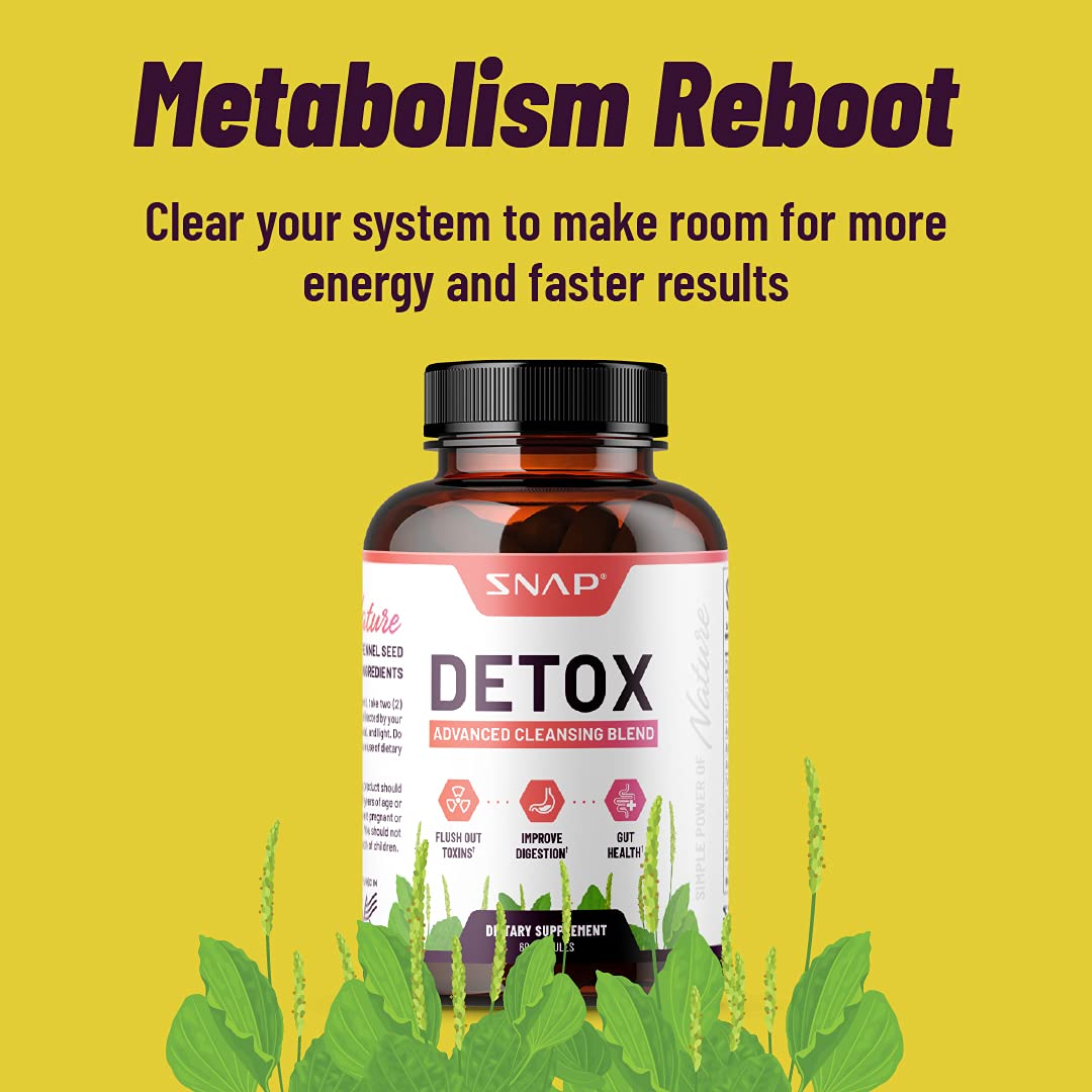 Snap Supplements Detox Cleanse Capsules - Advanced Blend for Full Body Detox & Cleans Snap Supplements Au supplements
