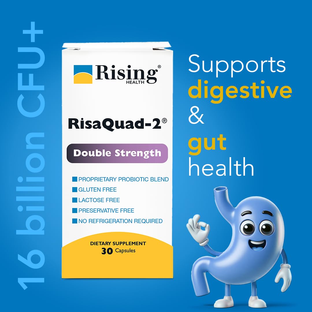 Rising Risaquad-2 Probiotic Dietary Supplement -375mg Pack of 30 Capsules Rising Au supplements