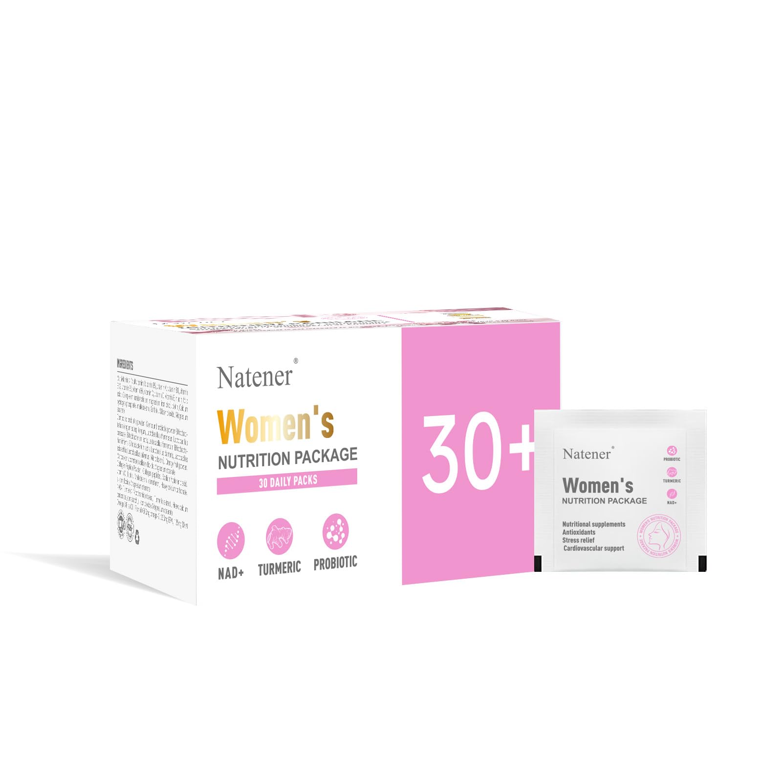 Natener 6 in 1 Women Vaginal Probiotics, 80B CFU Lactobacillus + 800mg Omega-3 + 250mg NAD+ + 179.5mg Vitamin C Promote Healthy Vaginal Odor & Vaginal Flora LLVYUO Au supplements