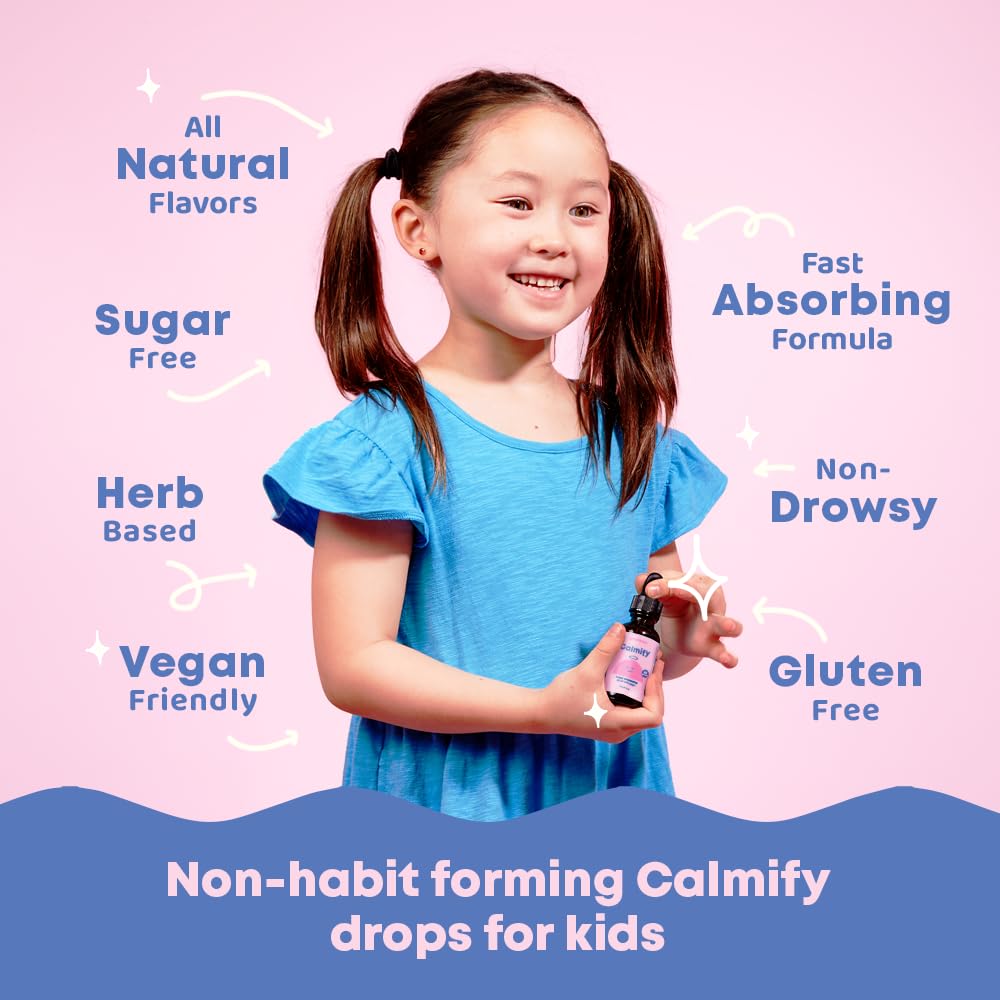 JoySpring Calmify Magnesium Glycinate for Kids | Liquid Magnesium with L-Theanine Supplement | Chamomile Extract & Passion Flower Extract | Sugar-Free Calm Drops | 1 fl oz (30 Servings) JoySpring Au supplements