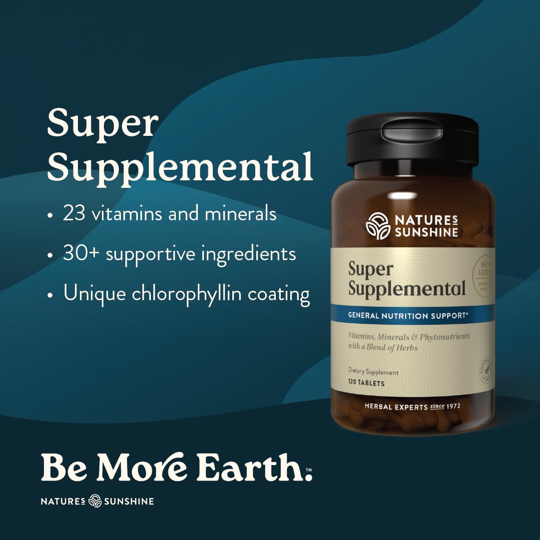 Nature's Sunshine Super Supplemental: Complete Multivitamin with Minerals, Antioxidants & More for Nutritional Gaps, Overall Health, Immune & Energy Support. 120 Tabs Nature's Sunshine Au supplements