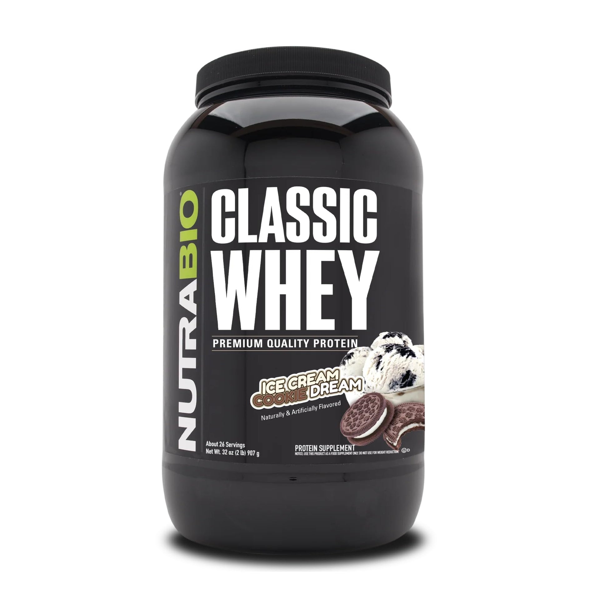 NutraBio Classic Whey Protein Powder- 25G of Protein Per Scoop - Ice Cream Cookie NutraBio Au supplements