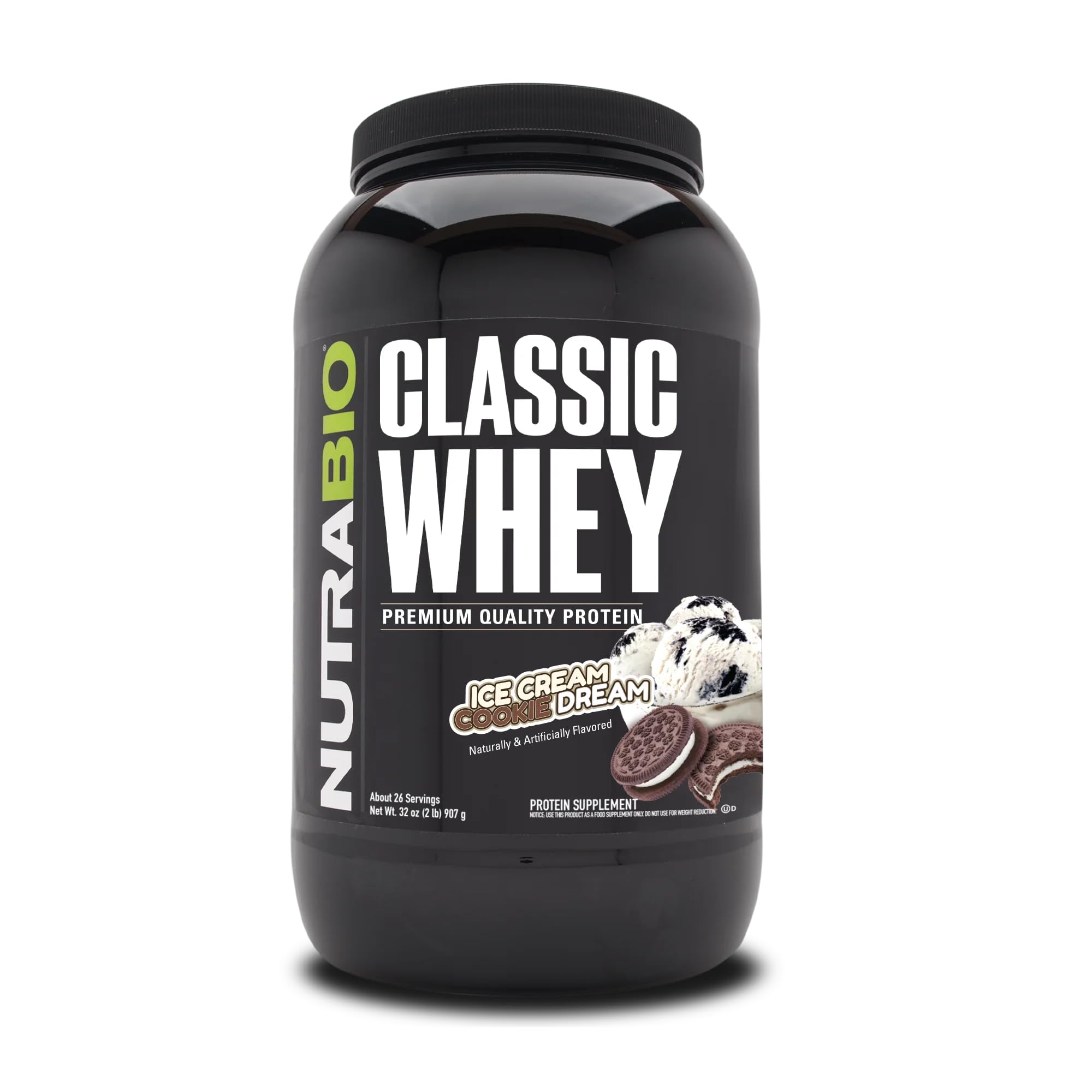 NutraBio Classic Whey Protein Powder- 25G of Protein Per Scoop - Ice Cream Cookie NutraBio Au supplements