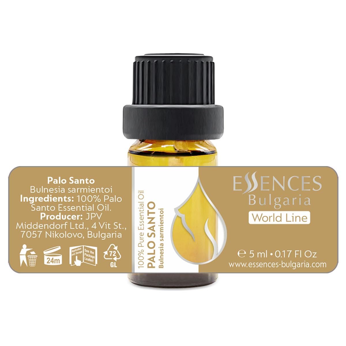 Essences Bulgaria Palo Santo Essential Oil 0.17 Fl Oz 5ml Bulnesia Sarmientoi - 100% Pure Natural Essences Bulgaria Au supplements