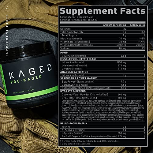 Kaged Original Pre-Workout Powder | Fruit Punch | Pre Formulated with Creatine, Beta Alanine Kaged Au supplements