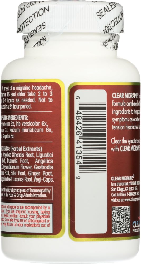 Clear Migraine Clear Products 60 Caps Gagaciso Au supplements