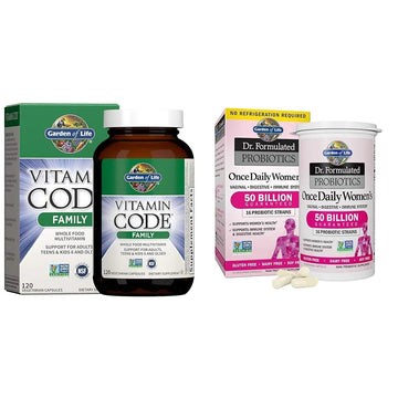 Garden of Life Multivitamin Family Formula 120 Capsules & Dr Formulated Probiotics for Women 30 Capsules Bundle Garden of Life Au supplements