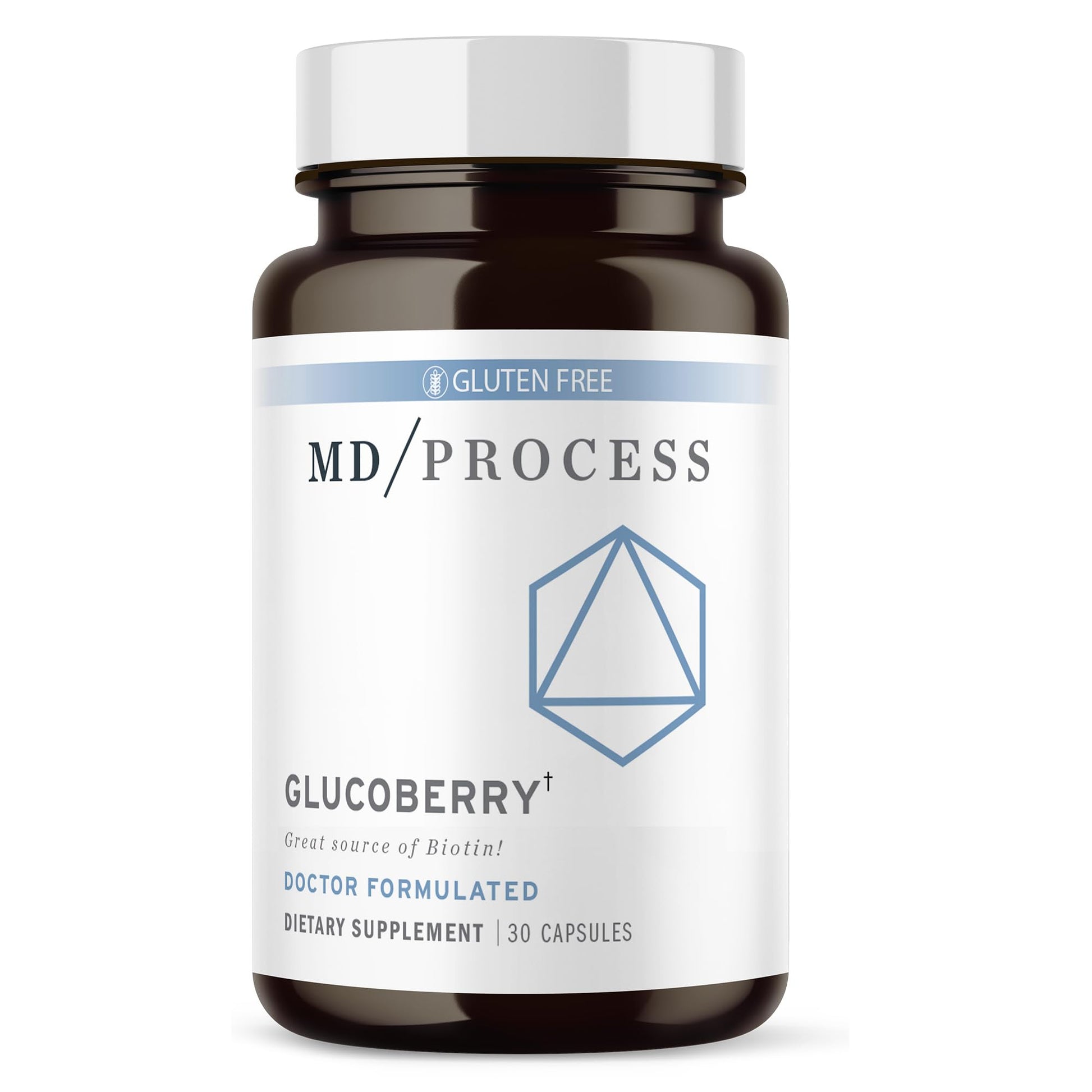MD Process GlucoBerry Maqui Berry Extract with Chromium Picolinate for Blood Health Support - with Biotin and Gymnema Sylvestre - Doctor Formulated - 30 Capsules MD Process Au supplements