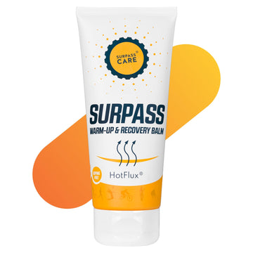 Surpass Warm up & Recovery Balm 6.76oz - HotFlux Muscle & Joints Relief Rub - Innovative Body Warming - After Sport Recovery Support - Feet, Neck & Shoulders, Lower Back, Knees - No Irritation Surpass-Care Au supplements