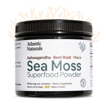 Organic Sea Moss Superfood Powder with Ashwagandha, Beet Root, and Maca Atlantic Naturals Au supplements