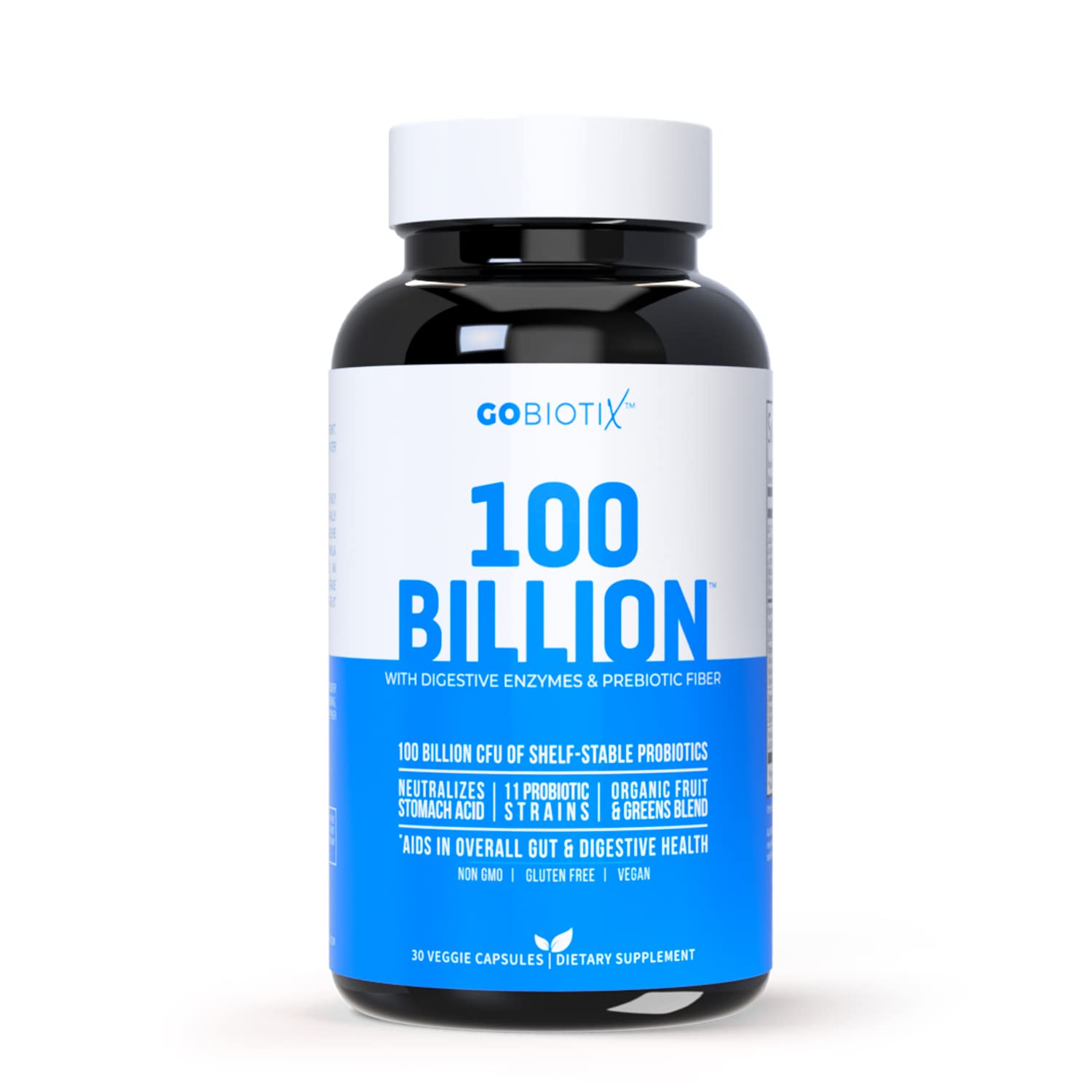 100 Billion - Probiotics and Prebiotics Supplement Pills - Digestive Enzymes and Prebiotic GOBIOTIX Au supplements