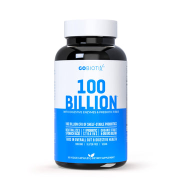 100 Billion - Probiotics and Prebiotics Supplement Pills - Digestive Enzymes and Prebiotic GOBIOTIX Au supplements