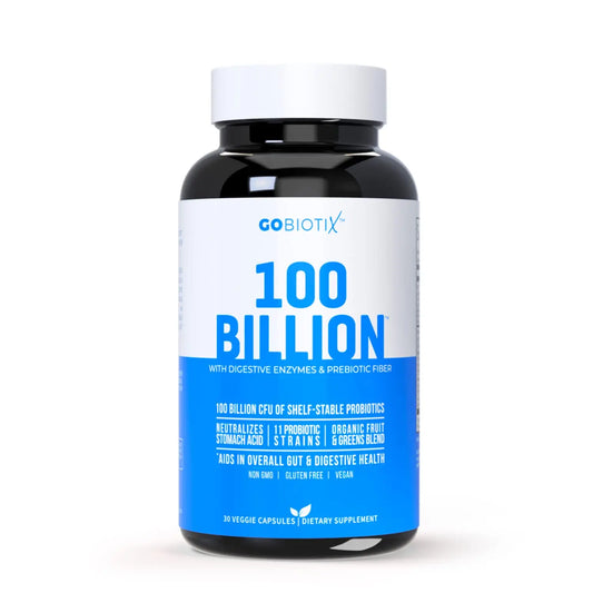 100 Billion - Probiotics and Prebiotics Supplement Pills - Digestive Enzymes and Prebiotic GOBIOTIXAU supplements