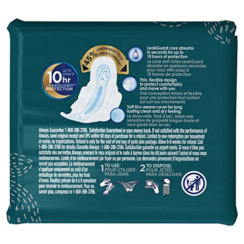 Always Ultra Thin Size 4 Overnight Pads With Wings Unscented, 14 Count (3700030165) Always Au supplements