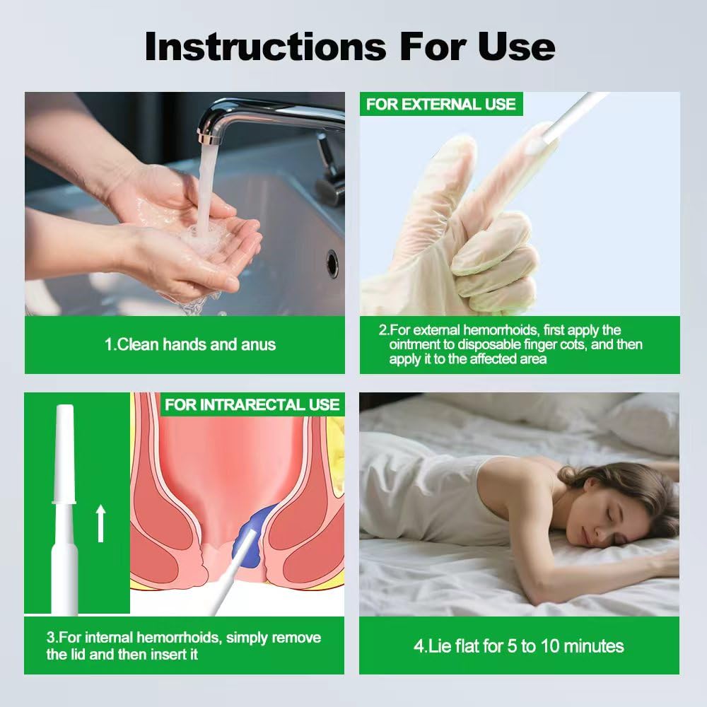 Lesdgo Hemorrhoidal Ointment(6 Pre-Filled),Hemorrhoid and Fissure Cream Witch Hazel Maximum Strength Pain Relief,for Itching and Swelling Lesdgo Au supplements