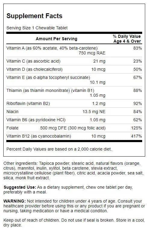 Swanson Child Multi Sugar Free ORNG 120 TABS Swanson Au supplements