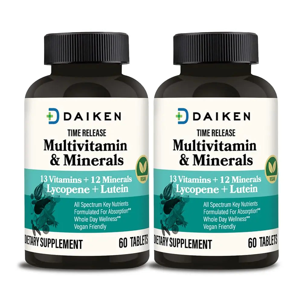 DAIKEN Mini Multivitamin, 60 Tablets, Enhanced with Lutein, Lycopene & Folic Acid, Time Released Multivitamin DAIKEN Au supplements