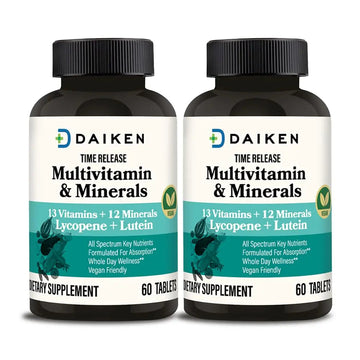 DAIKEN Mini Multivitamin, 60 Tablets, Enhanced with Lutein, Lycopene & Folic Acid, Time Released Multivitamin DAIKEN Au supplements