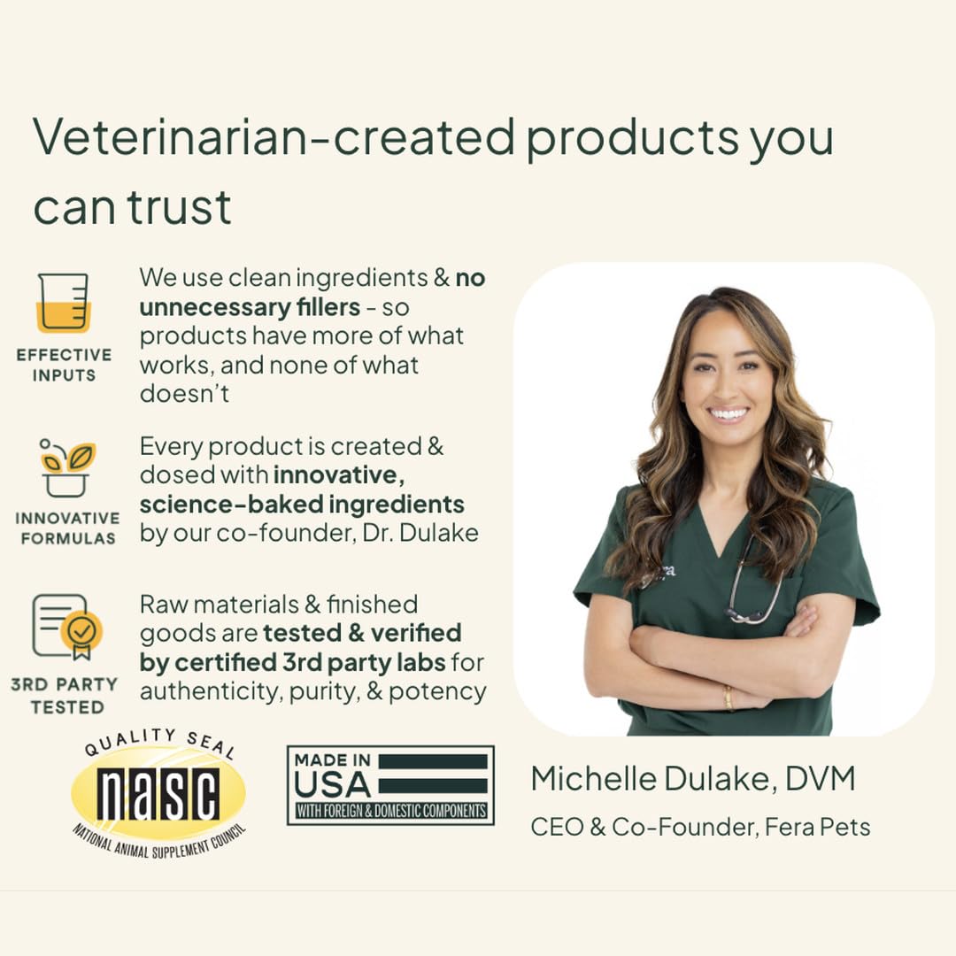 Fera Pets Postbiotics Plus Prebiotics for Dogs & Cats - with Slippery Elm - Promotes Optimal Digestive Health & Inflammatory Response - Enhances Immunity - 120 Scoops Fera Pets Au supplements
