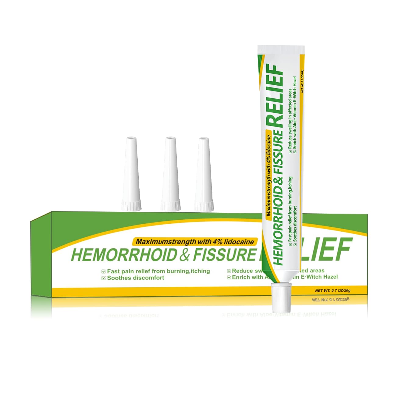 CainNeks Hemorrhoid & Fissure Relief Ointment 20g– 4% Lidocaine Maximum Strength Hemorrhoid Cream, Fast Itching Burning Swelling Relief, Herbs Fast Acting Ingredients. 0.7 oz. CainNeks Au supplements