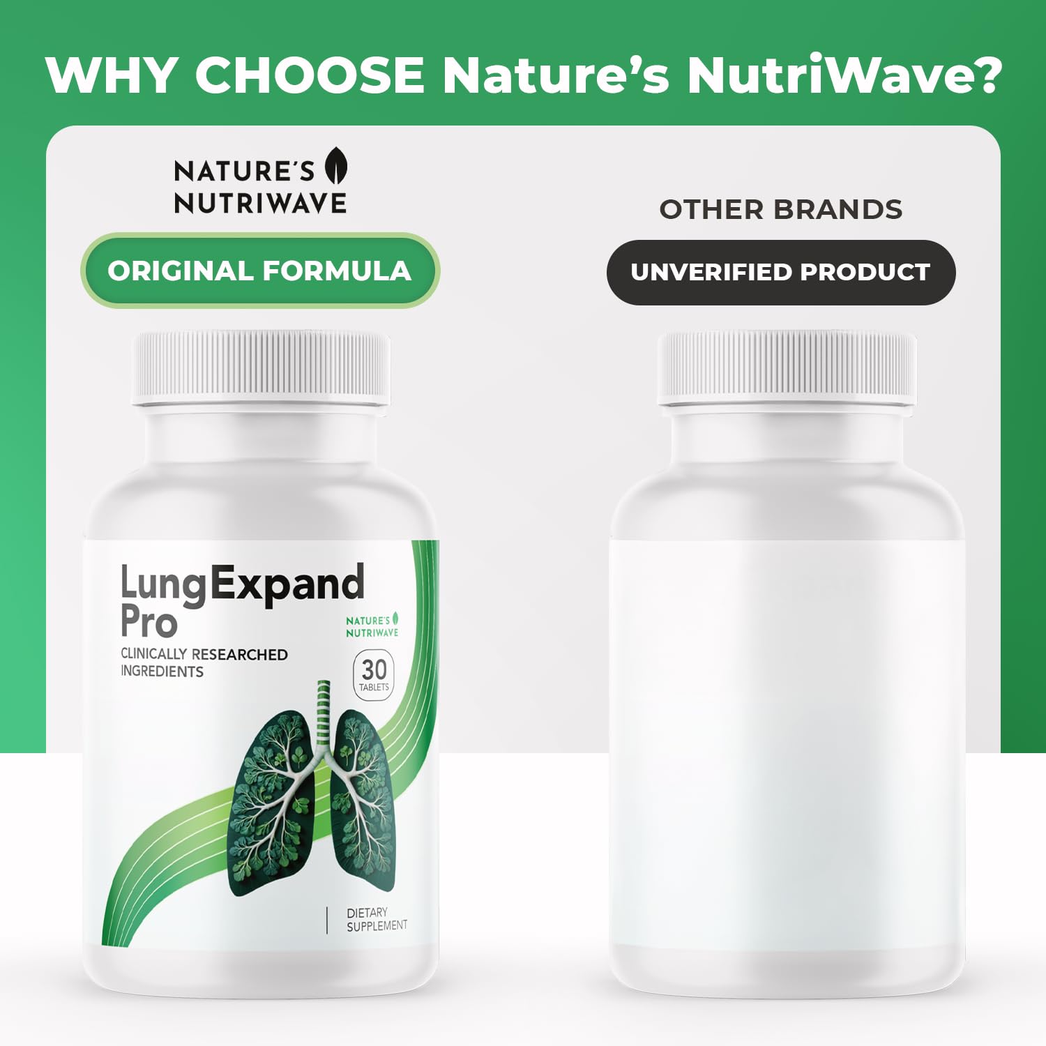 Nature’s NutriWave LungExpand Pro – Natural Daily Wellness for Overall Support – Made in USA, Non-GMO – Easy to Take – GMP Certified – 30 Tablets, 1 Month Supply Nature’s NutriWave Au supplements