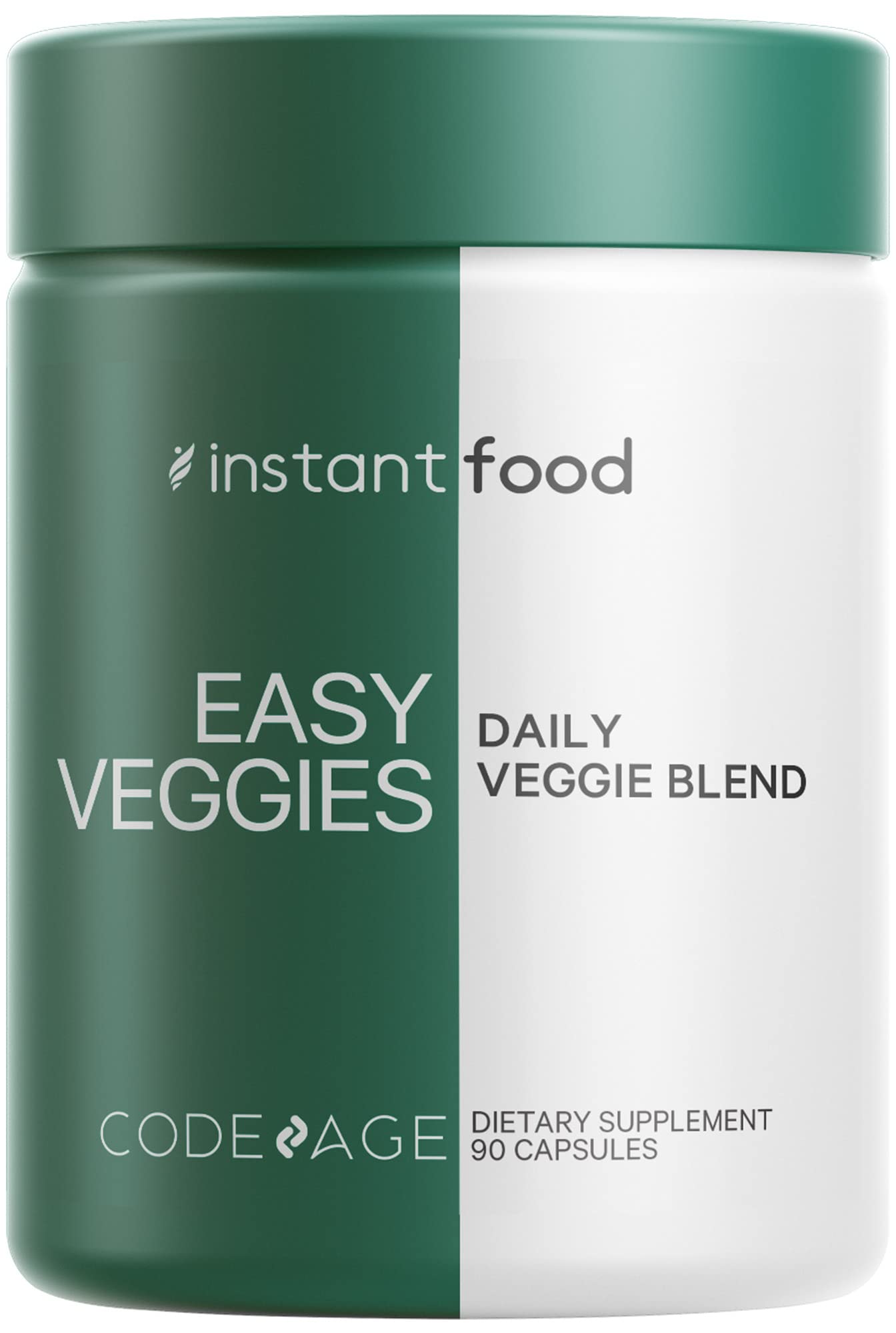 Codeage InstantFood Easy Veggies + Fast Fruits Bundle – Vegetable & Fruit Blend Capsule Supplement – Plant-Based Phytonutrient Formula – Vegan, Non-GMO – 180 Capsules Codeage Au supplements