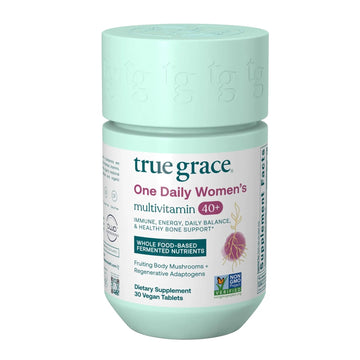 True Grace One Daily Women’s Multivitamin 40+ Fermented Minerals, Organic Adaptogens & Mushrooms Energy, Immune, Bone Support True Grace Au supplements