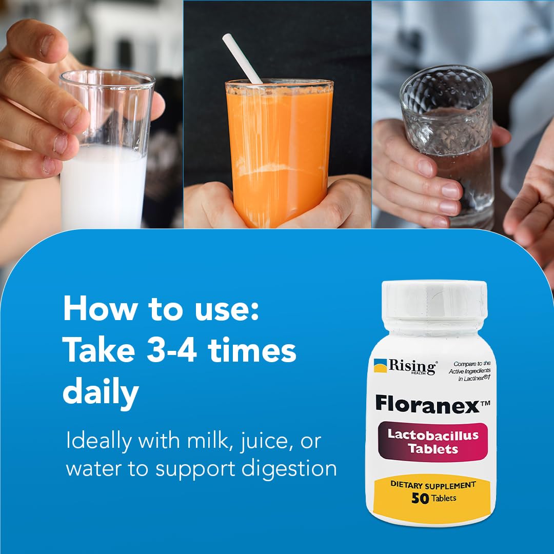 Rising Health - Floranex Tablets - Lactobacillus Probiotic Dietary Supplements - 50 Tablets Rising Au supplements