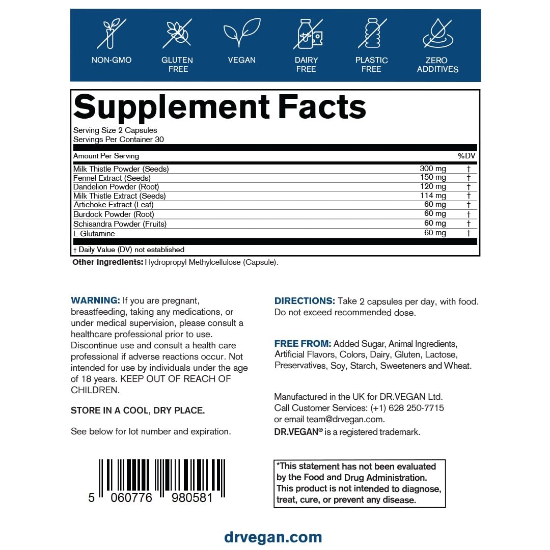 DR.VEGAN Debloat & Detox | Bloating, Digestion, Liver Support | Vitamins & Supplements dr vegan Au supplements