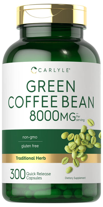 Carlyle Green Coffee Bean Extract | 8000 mg | 300 Capsules | Non-GMO and Gluten Free Carlyle Au supplements