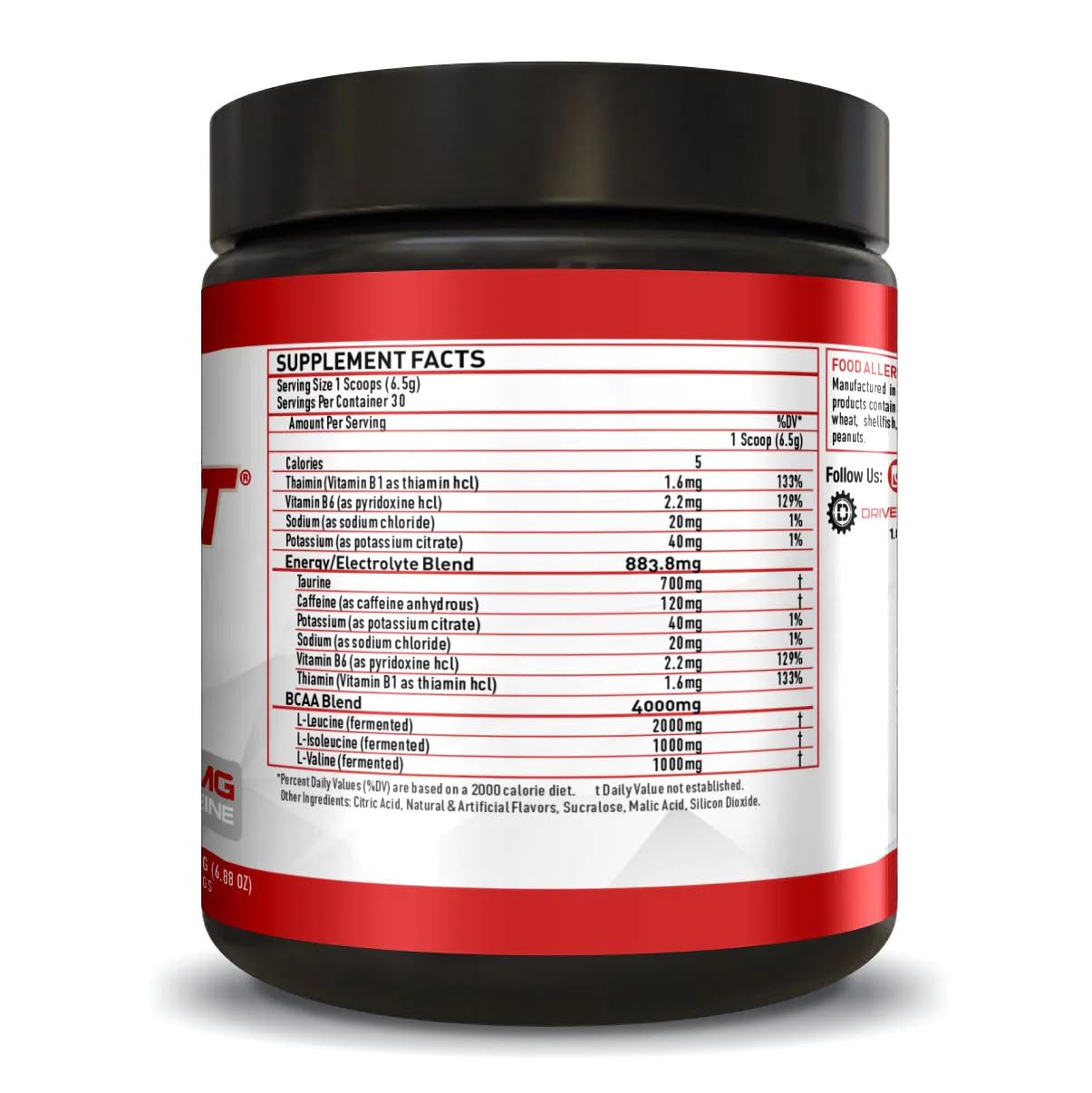 Driven Nutrition DYSRUPT: BCAA + Caffeine with Electrolytes: Sugar & Gluten Free Supplement Driven Nutrition Au supplements