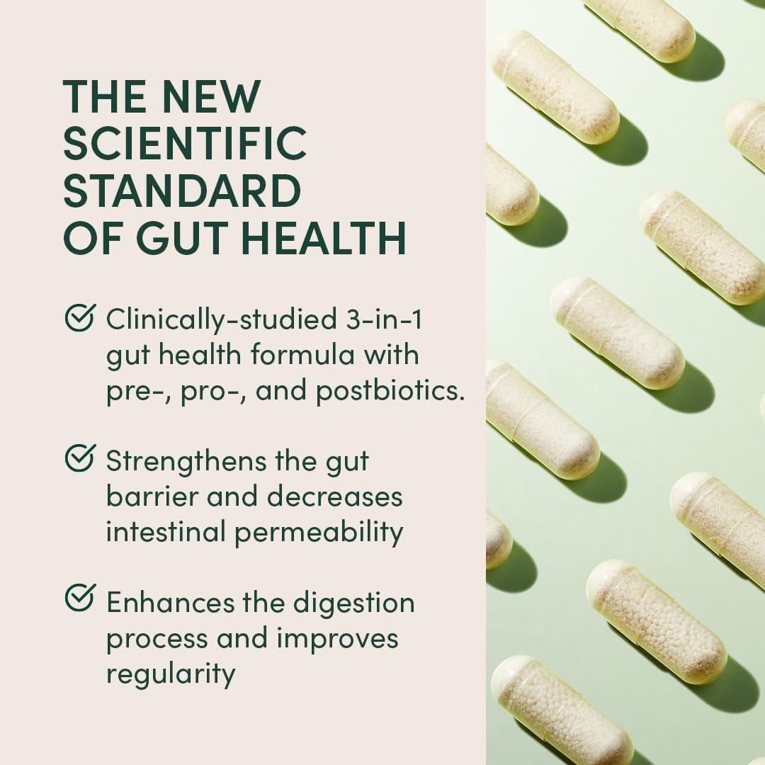 Beekeeper's Naturals Complete Gut Health, 3-in-1 Prebiotic, Postbiotic, Probiotics for Digestive Health & Bloating Relief for Women & Men, Propolis Powered, Gluten-Free Vegan Capsules, 28ct Beekeeper's Naturals Au supplements