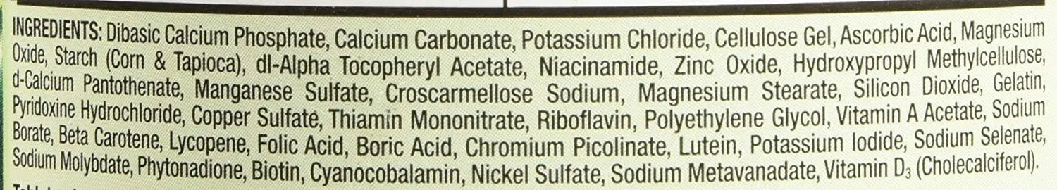Kirkland Signature Adult 50+ Multi Vitamins & Minerals, 400 Tablets (2 Pack) KIRKLAND Au supplements