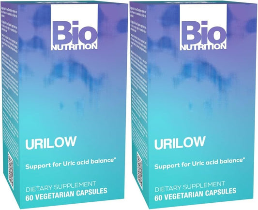 Bio Nutrition 2 Pack Urilow 60 Vegetarian Capsules | Natural Support for Urinary Health | Promotes a Healthy Uric Acid Balance Bio NutritionAu supplements