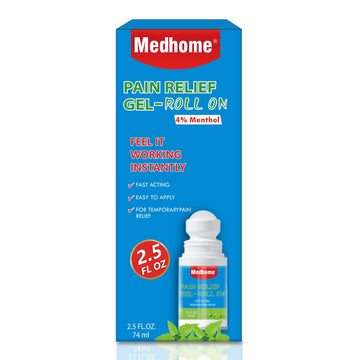 Medhome Pain Relief Roll On, Travel Size Pain Reliever, for Knee, Neck, Hip, Joint, Shoulder, Arthritis Pain Reliever, Fast Acting & Long Lasting Formula, Roll On Menthol Gel 2.5 oz (Pack of 1) Medhome Au supplements