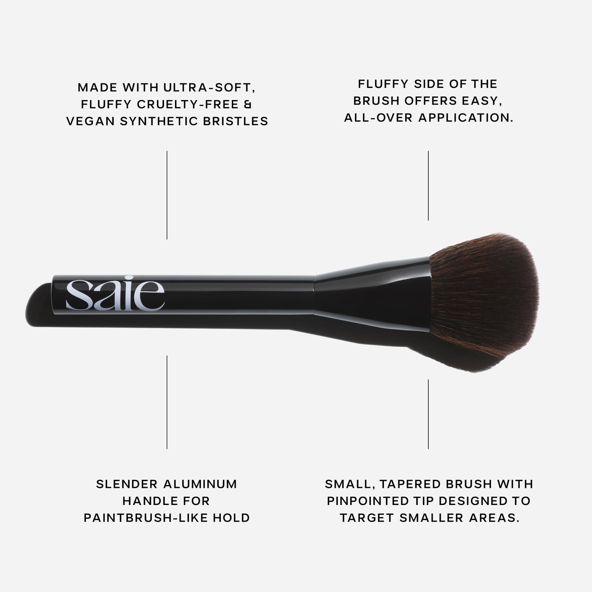 Saie Blush & Brush Duo - SuperSuede Baked Blush in Stella (.01 oz) & Powder Blush Brush - Talc-Free, Moisturizing Blush with Vegan, Fluffy Brush for Seamless Application Saie Au supplements