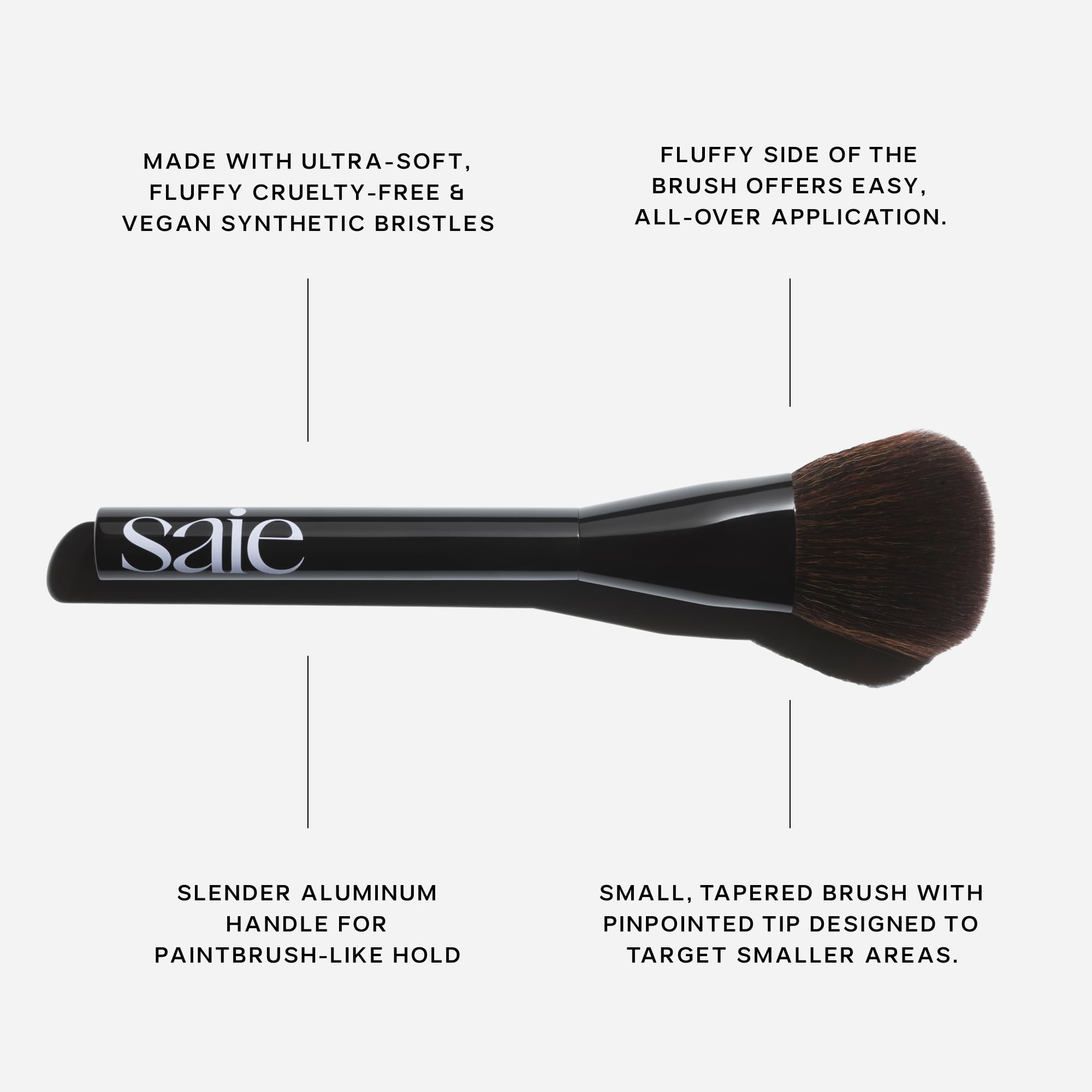 Saie Blush & Brush Duo - SuperSuede Baked Blush in Bella (.01 oz) & Powder Blush Brush - Talc-Free, Moisturizing Blush with Vegan, Fluffy Brush for Seamless Application Saie Au supplements